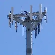 Image 8Top of cellular telephone tower (from History of the telephone)
