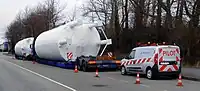 Image 79The Polish transport company Bedmet uses a special vehicle to transport two large silos. (from Road transport)