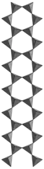 Inosilicate, clinoamphibole, with 2-periodic double chains .mw-parser-output .template-chem2-su{display:inline-block;font-size:80%;line-height:1;vertical-align:-0.35em}.mw-parser-output .template-chem2-su>span{display:block;text-align:left}.mw-parser-output sub.template-chem2-sub{font-size:80%;vertical-align:-0.35em}.mw-parser-output sup.template-chem2-sup{font-size:80%;vertical-align:0.65em}(Si4O11), tremolite