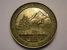 Image 16A medallion showing the Capture of Trinidad and Tobago by the British in 1797. (from History of the Caribbean)