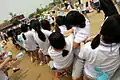 Students fighting hard to win
