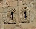 Windows on the western exterior facade.