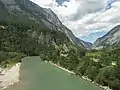 Salzach between Tenneck and Pass Lueg