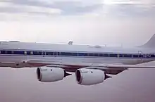 The CFM-56 installed on the DC-8.