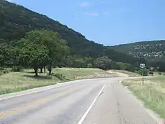 Scenic section of the Texas Hill Country north of Leakey