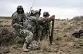 M224A1 mortarman in Yakima Training Center, 2013