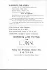 Campaign Flyer 1924. A Word to the Women