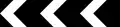 Sharp deviation of route to the left (right if chevrons reversed)