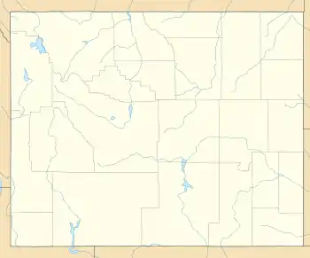 Map showing the location of Yellowstone National Park