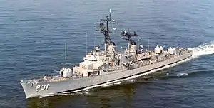 USS Forrest Sherman (DD-931) underway, circa 1978