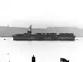 USS Gilbert Islands moored off New York City on 10 November 1953.