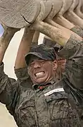 First Phase Team focused physical training with telephone pole sized logs is common (largest is nicknamed “Old Misery”). This log exercise is an inheritance from the British Commando training used during the formation in Britain of the U. S. Navy’s UDT teams during World War II. These were the precursors of the SEAL teams.