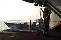 JS Hamagiri coming alongside USS Ronald Reagan on 17 March 2007.