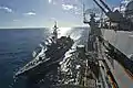 JS Ikazuchi alongside the aircraft carrier USS&nbsp;George Washington on 5 December 2010.