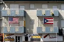Image 19US and Puerto Rico flags on a building in Puerto Rico (from Culture of Puerto Rico)