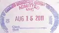 American stamp in a U.S. Passport.