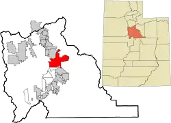 Location within Utah County