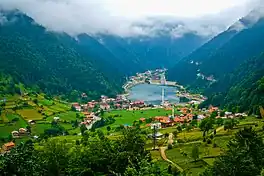 Uzungöl lake and town in Black Sea region