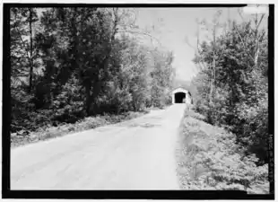 View from Southeast of the approach and portal