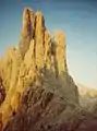 The Vajolet Towers 2,790 m (main tower 120 m high), South Tyrol, Italy