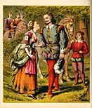 Rose in the wood with the prince.