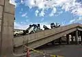 Collapsed Vespucio Norte Express Highway in Santiago.
