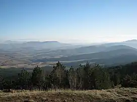 View from the Crni Vrh on the southwestern part of Serbia