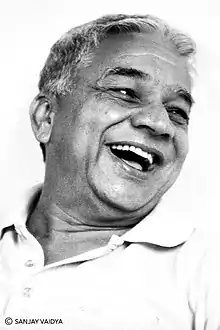 Bhatt at his residence in Ahmedabad, 1995