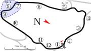 Patriot Course1.100&nbsp;mi (1.770&nbsp;km)12 turns