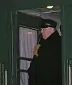 Vladimir Zhirinovsky conducts a whistle stop in support of his party (LDPR) ahead of the 2007 Russian legislative election
