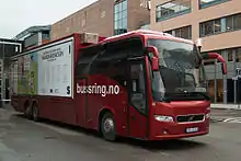 Image 1392009 Volvo 9700HD NG bruck coach from Bussring. In service for Riksteatret, outside their headquarters in Nydalen, Oslo. (from Bruck (vehicle))