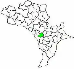 Mandal map of Krishna district showing  Vuyyuru mandal (in green)