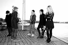 We Do Not Negotiate With Terrorists, Gothenburg, 12 November 2011.
From left to right: Bob Dramountanis, Steve Sarasini, -, Oskar Lissborg, Sophia Axelsson
