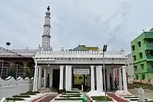 Entrence of Biq Mosque; Dome, Sacred water tank and the two minarets