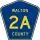 County Road 2A marker