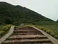Way to rock cut caves (Pandavula guhalu) at Dhanadibbalu