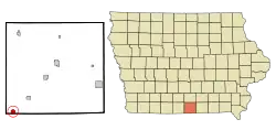 Location of Lineville, Iowa
