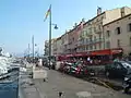 Harbour promenade with cafes