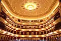 Audience boxes & decorative ceiling.