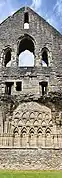 Chapter house intersecting arches and south transept gable
