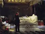 Anton von Werner:Wilhelm I. am Sarkophag seiner Mutter Königin Luise (1870).