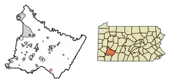 Location of Donegal in Westmoreland County, Pennsylvania.