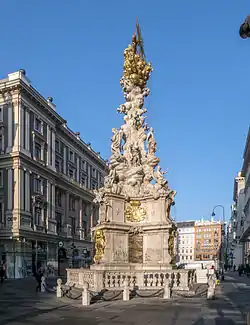 Plague Column, Vienna, Austria, 1682 and 1694, by Matthias Rauchmiller and Johann Bernhard Fischer von Erlach