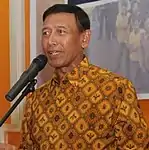 Wiranto, chairman of Hanura and Coordinating Minister for Political, Legal and Security Affairs