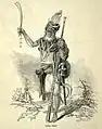 Wood engraving of an ‘Akali Chief’ (likely Akali Hanuman Singh), by G.T. Vigne, ca.1846