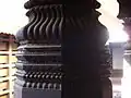 Wood carving on pillar