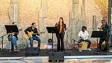 Kathyta Fuentes and her band during World IP Day 2022