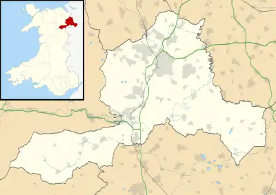 Stansty is located in Wrexham
