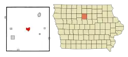 Location of Clarion, Iowa
