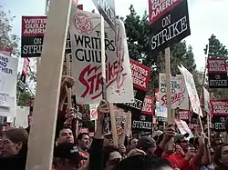 Image 47Picket signs at the 2007 Writers Guild of America strike.